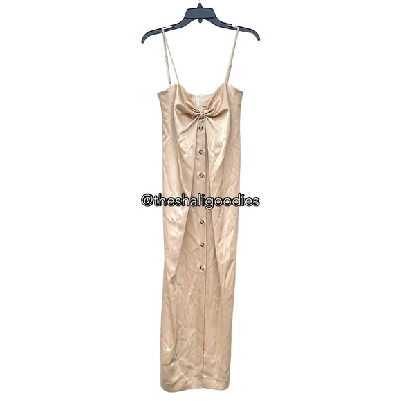 NANUSHKA Doris Midi Slip Dress Cream Sarong Style - Picture 5 of 9